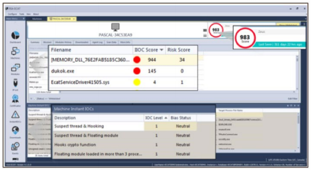 Figure 1 – RSA NetWitness Endpoint Console